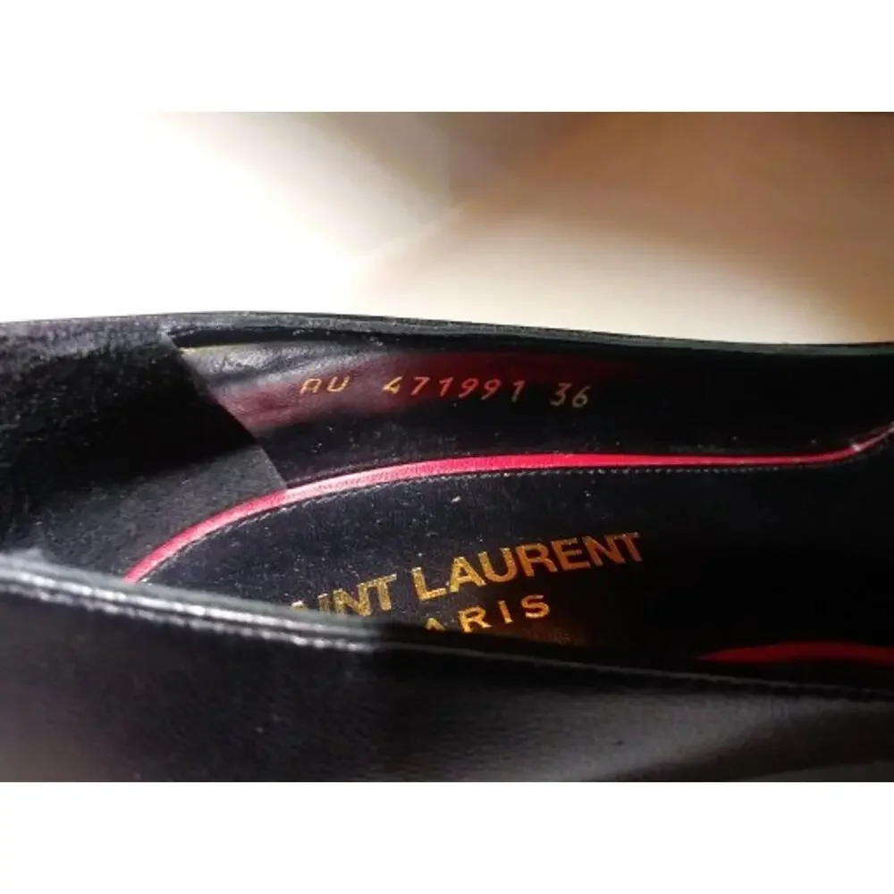 Saint Laurent Anja 105 Escarpin Leather Pump Women's Size 36 - Picture 9 of 10